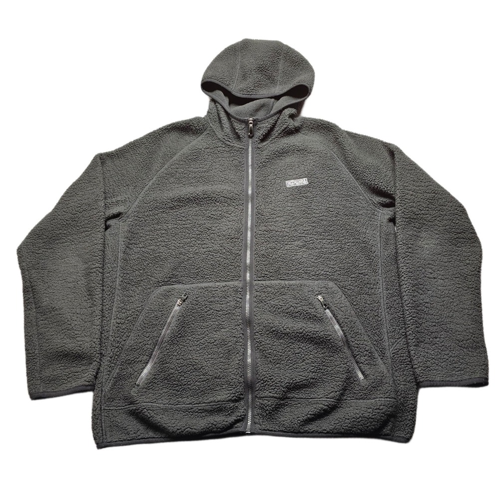 Polo Ralph Lauren Performance Jacket Mens XL Charcoal Gray Sherpa Fleece Zip-Up